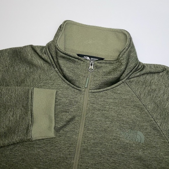 North Face 1/4 Zip Sweater Men's XL Fleece Pullover Outdoors Long Sleeve Green - Picture 1 of 8